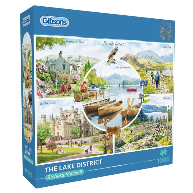 Gibsons Games The Lake District 1000 Piece Jigsaw Puzzle - Old Railway Line Garden Centre