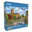 Gibsons Games Worcester From The River 500 Piece Jigsaw Puzzle - Old Railway Line Garden Centre