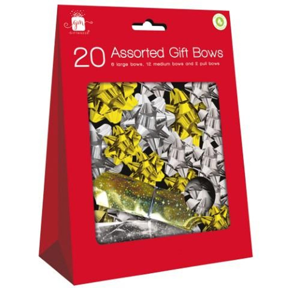 Gift Maker 20 Assorted Silver & Gold Gift Bows