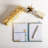 Gifted Stationery Hazy Daisies Pencil Set with Case