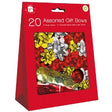 Pack of 20 assorted gift bows with a red box packaging.