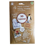 Giftmaker 3D Layered Hand Crafted Money Wallets - Pack of 4