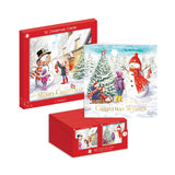 Giftmaker Square Snowman Christmas Cards - 2 Designs - Pack of 10