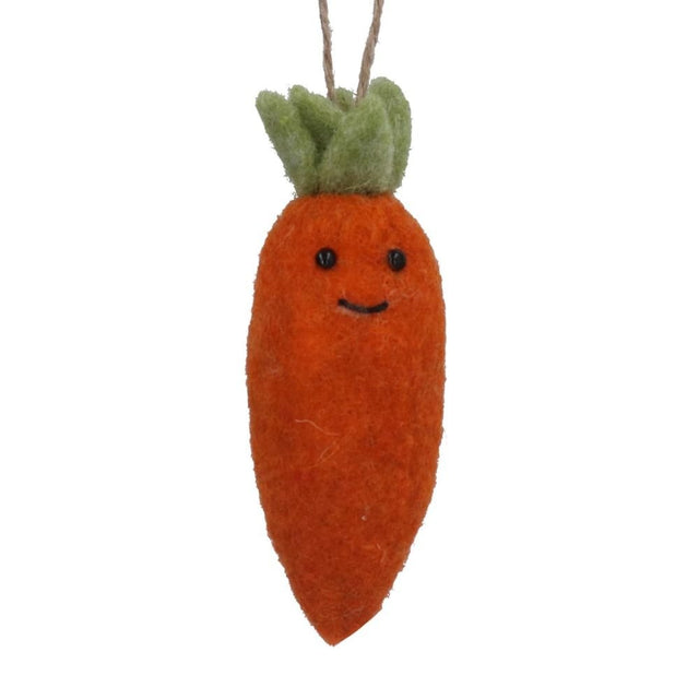 Gisela Graham 10cm Carrot Hanging Decoration - Old Railway Line Garden Centre