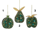 Gisela Graham 10cm Fabric Half Fruit Decoration - Green - (Choice of 3)