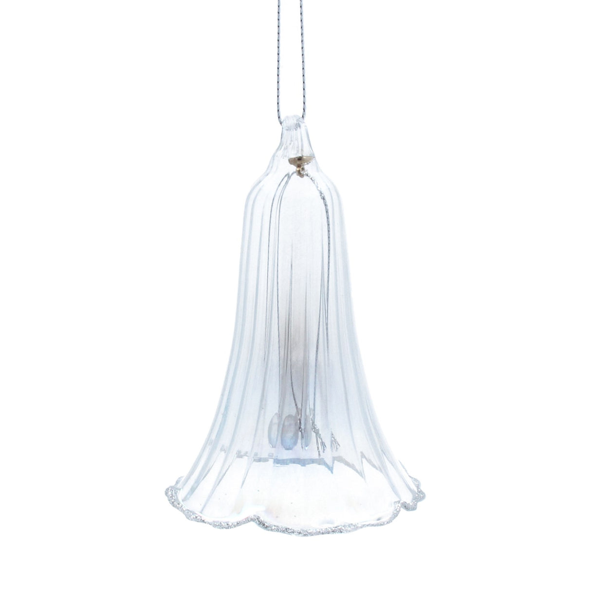 Gisela Graham Glass 10cm Clear Bell Hanging Decoration