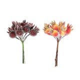 Gisela Graham 10cm Red & Orange Frosted Rosehip Pick (Choice of 2)