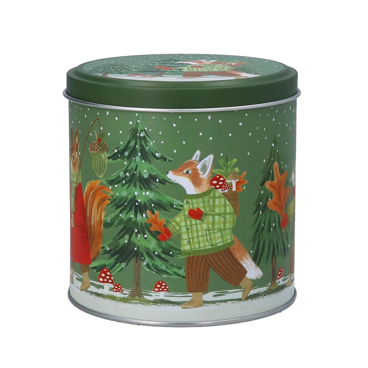Gisela Graham 10cm Woodland Scene Chocolate Tin