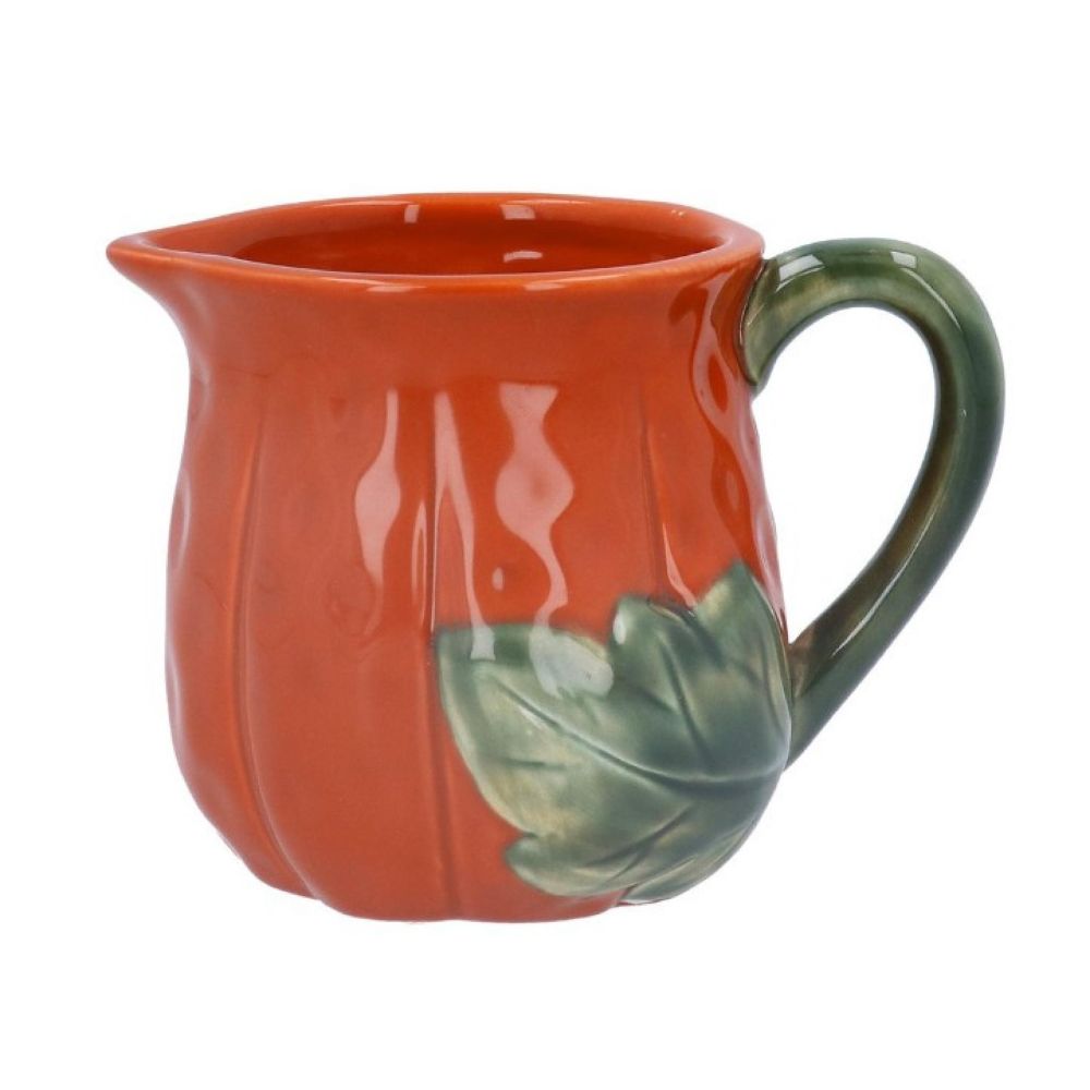 Gisela Graham 11.6cm Small Pumpkin Vine Ceramic Jug