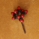 Gisela Graham 11cm Red Glitter Acorn Pick