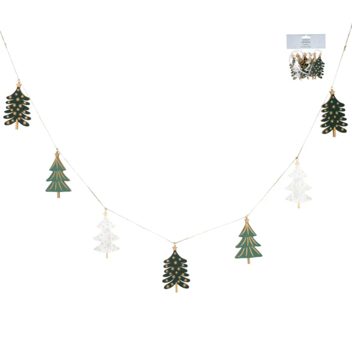 Gisela Graham 120cm Green Christmas Tree Garland