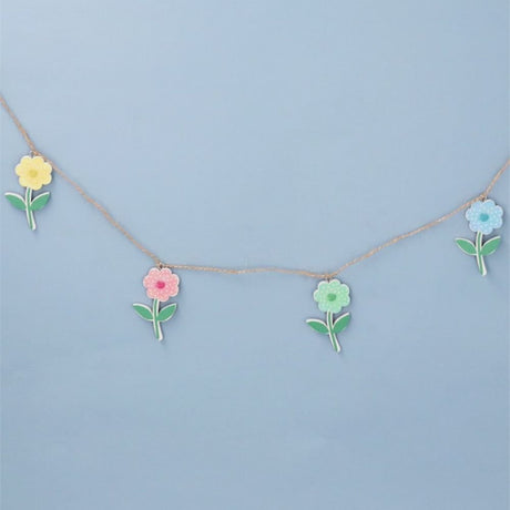 Gisela Graham 120cm Pastel Flowers Garland - Old Railway Line Garden Centre