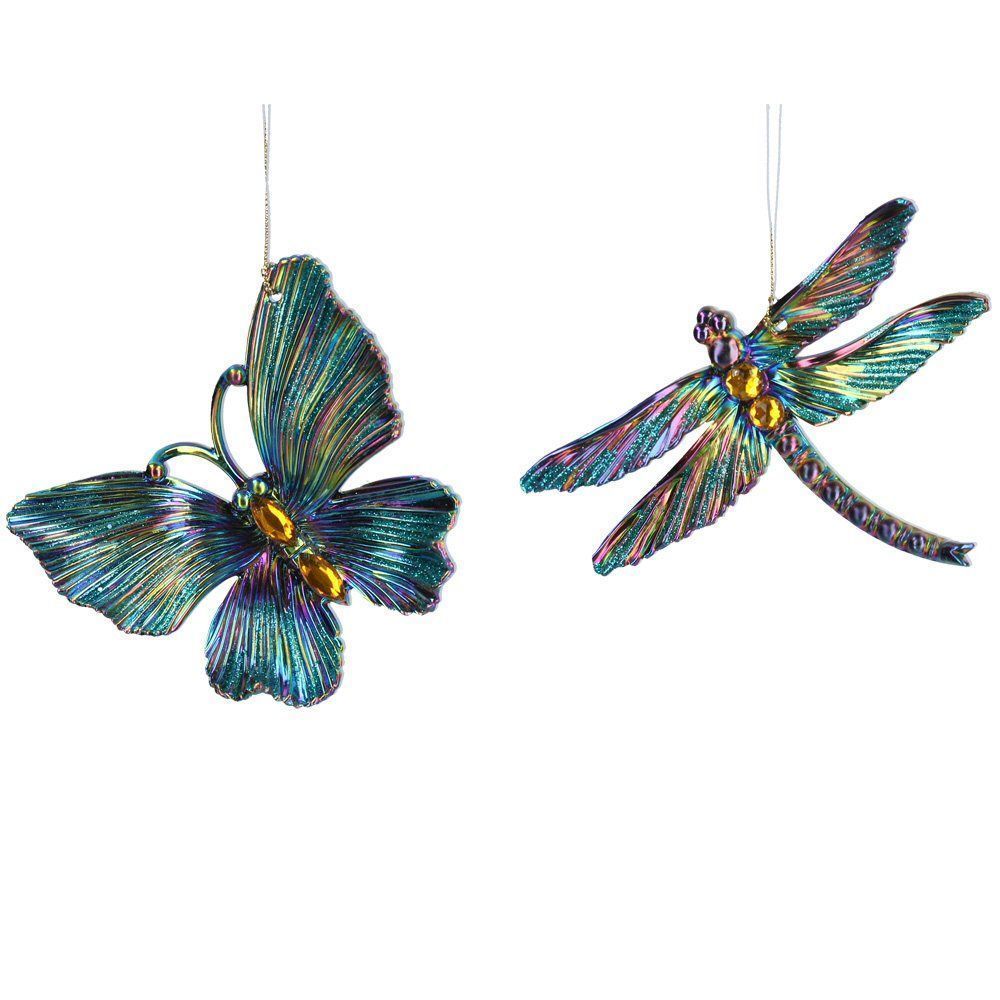 Gisela Graham 12cm Butterfly/Dragonfly Hanging Decoration - (Choice of 2)