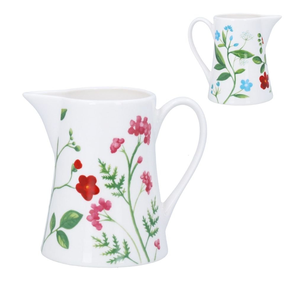 Gisela Graham 12cm Meadow Bone China Small Jug - Old Railway Line Garden Centre