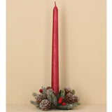 Gisela Graham 12cm Snowy Cone & Berry Wreath Candle Ring