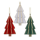 Gisela Graham 12cm Wood 3D Tree Decoration - (Choice of 3)