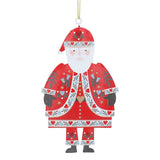 Gisela Graham 13cm Tin Alpine Santa Decoration - Red