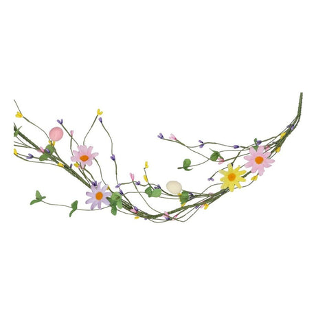 Gisela Graham 150cm Spring Garland - Eggs & Daisies - Old Railway Line Garden Centre