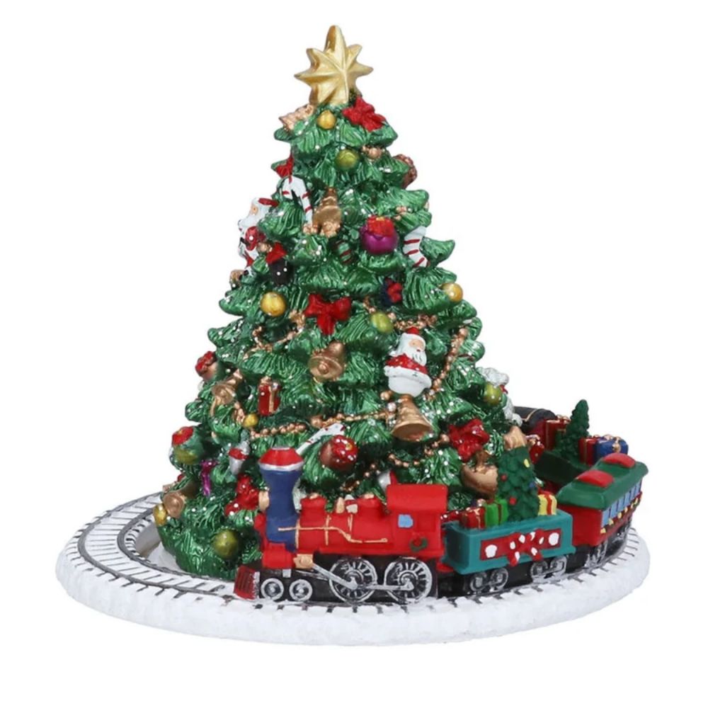 Gisela Graham 18cm Resin Musical Train Track Ornament
