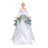 Gisela Graham 19cm Snowdrop Fairy Tree Topper - White