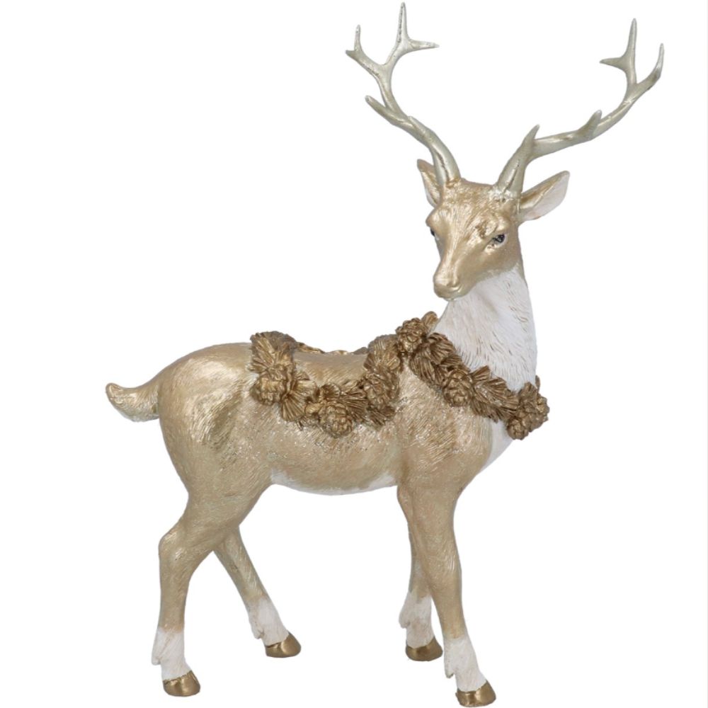 Gisela Graham 23cm Gold Stag Ornament