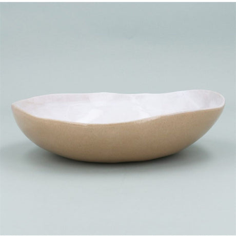 Gisela Graham 23cm Stoneware Red Flower Pasta Bowl - Old Railway Line Garden Centre