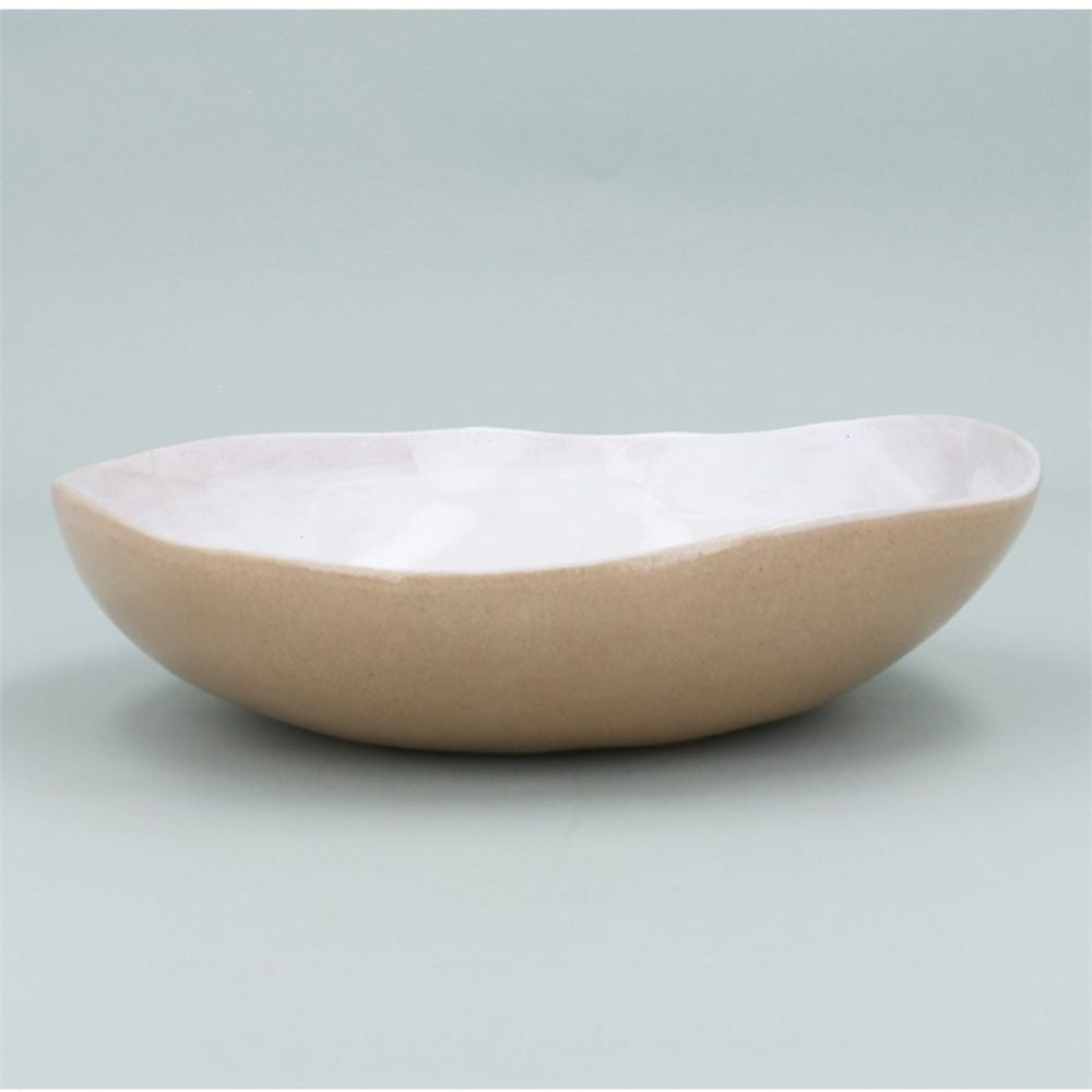 Gisela Graham 23cm Stoneware Red Flower Pasta Bowl