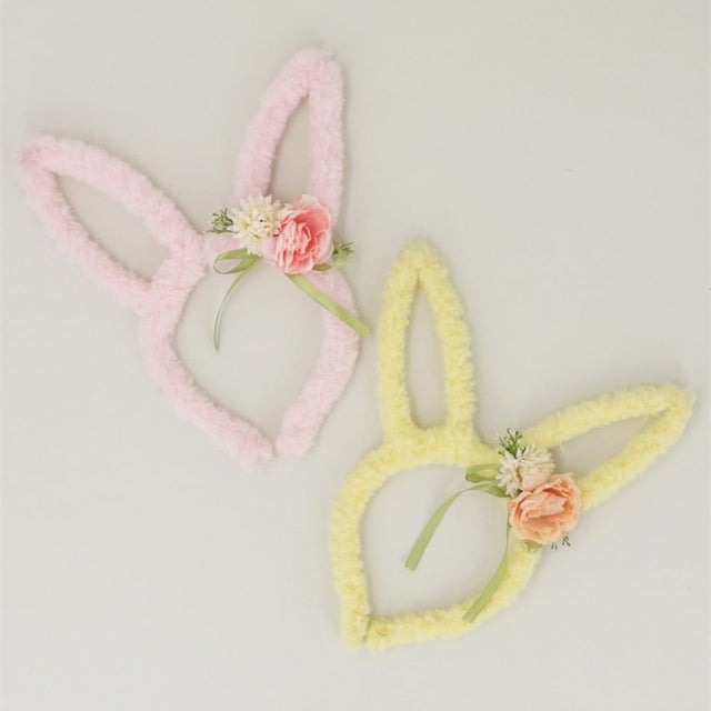 Gisela Graham 27cm Faux Fur Bunny Ear Headband (Choice of 2) - Old Railway Line Garden Centre