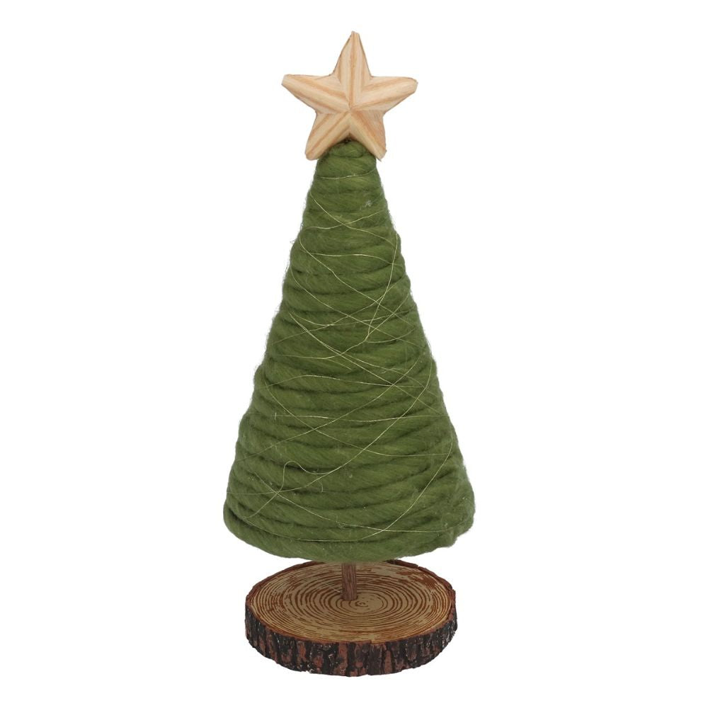 Gisela Graham 31cm Green Fabric Tree Ornament