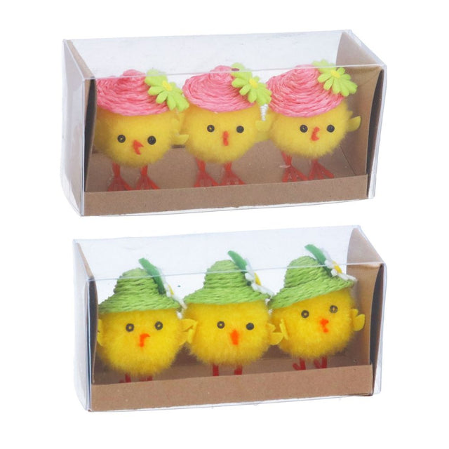 Gisela Graham 5cm Box of Chicks Decoration (Choice of 2) - Old Railway Line Garden Centre
