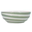 Gisela Graham 5cm Green Striped Bowl - Old Railway Line Garden Centre