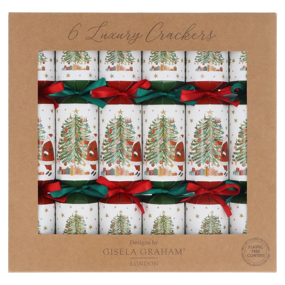 Gisela Graham 6 Nostalgia Santa/Tree Christmas Crackers