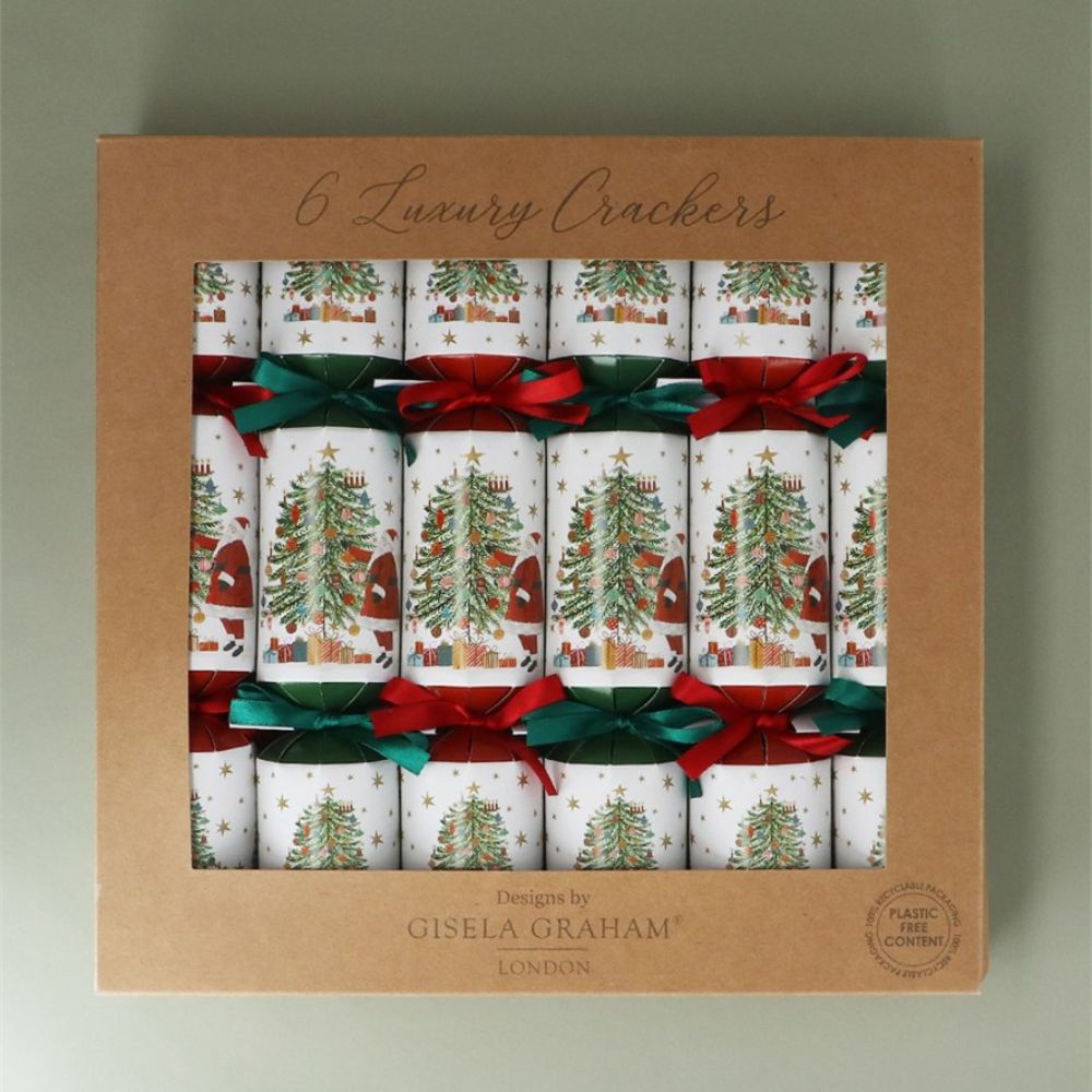 Gisela Graham 6 Nostalgia Santa/Tree Christmas Crackers