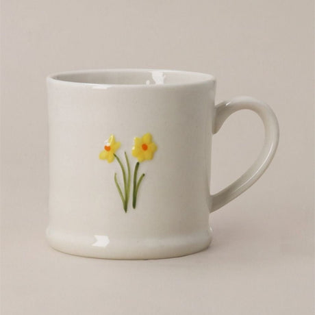 Gisela Graham 7cm Daffodil Stoneware Mini Mug - Old Railway Line Garden Centre