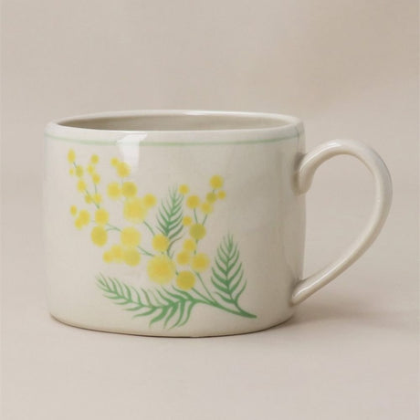 Gisela Graham 7cm Stoneware Mimosa Mug - Old Railway Line Garden Centre