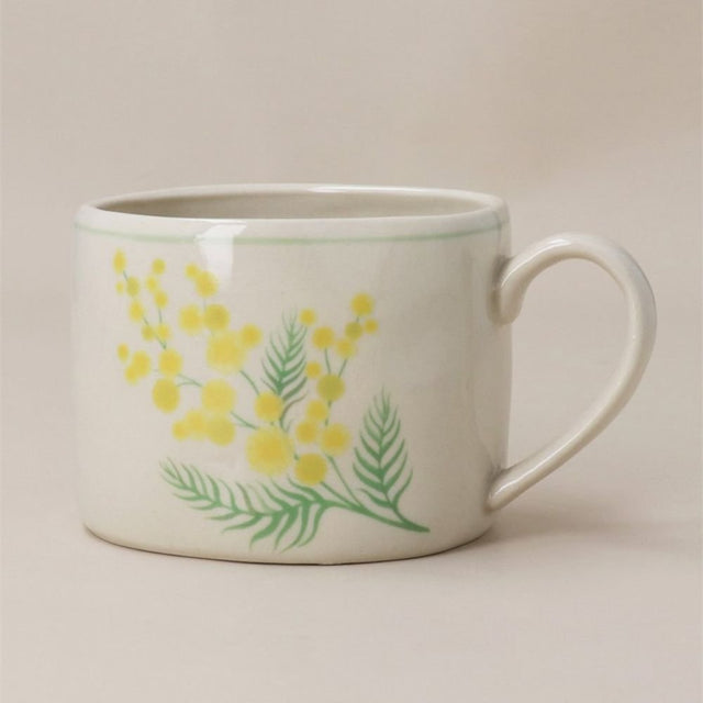 Gisela Graham 7cm Stoneware Mimosa Mug - Old Railway Line Garden Centre