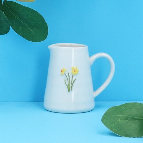 Gisela Graham 8cm Daffodil Stoneware Mini Jug - Old Railway Line Garden Centre