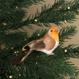 Gisela Graham 9cm Fabric Robin on Clip Decoration