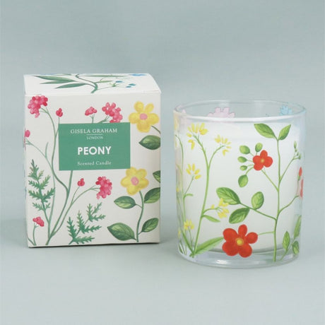 Gisela Graham 9cm Meadow Peony Scented Candle - Old Railway Line Garden Centre