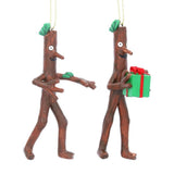 Gisela Graham 9cm Resin Stick Man Hanging Decoration - (Choice of 2)