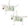 Gisela Graham 9cm Wooden Cow Hanging Decoration (Choice of 2) - Old Railway Line Garden Centre