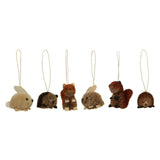 Gisela Graham Bristle Animal Hanging Decoration (Choice of 6)
