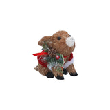 Gisela Graham Bristle Pig with Santa Coat