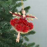Gisela Graham Burgundy Floribunda Fairies (Choice of 2)