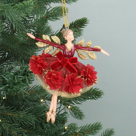 Gisela Graham Burgundy Floribunda Fairies (Choice of 2)