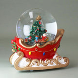 Gisela Graham Christmas Tree with Musical Sleigh Snow Dome