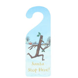 Gisela Graham Door Hanger - Stick Man Family 'Santa Stop Here'