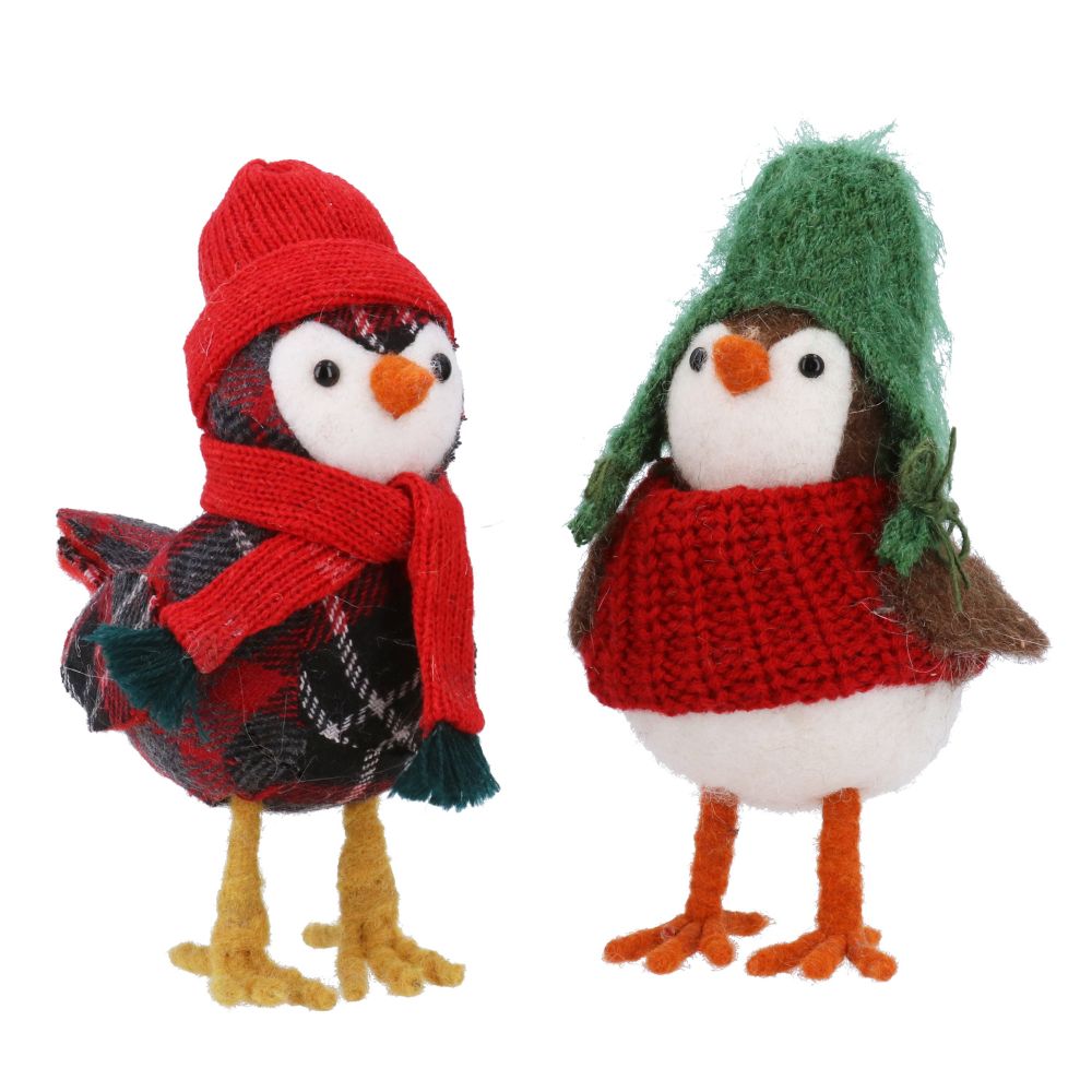Gisela Graham Fabric Bird Ornament (Choice of 2)