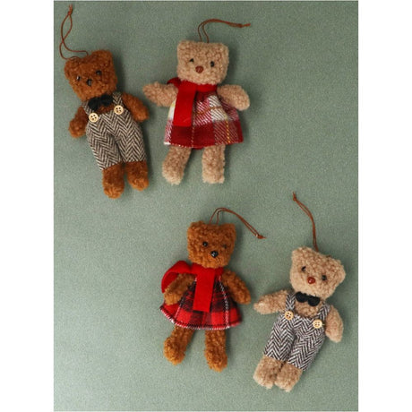 Gisela Graham Mr & Mrs Dressed Teddies Hanging Decoration - (Choice of 4)