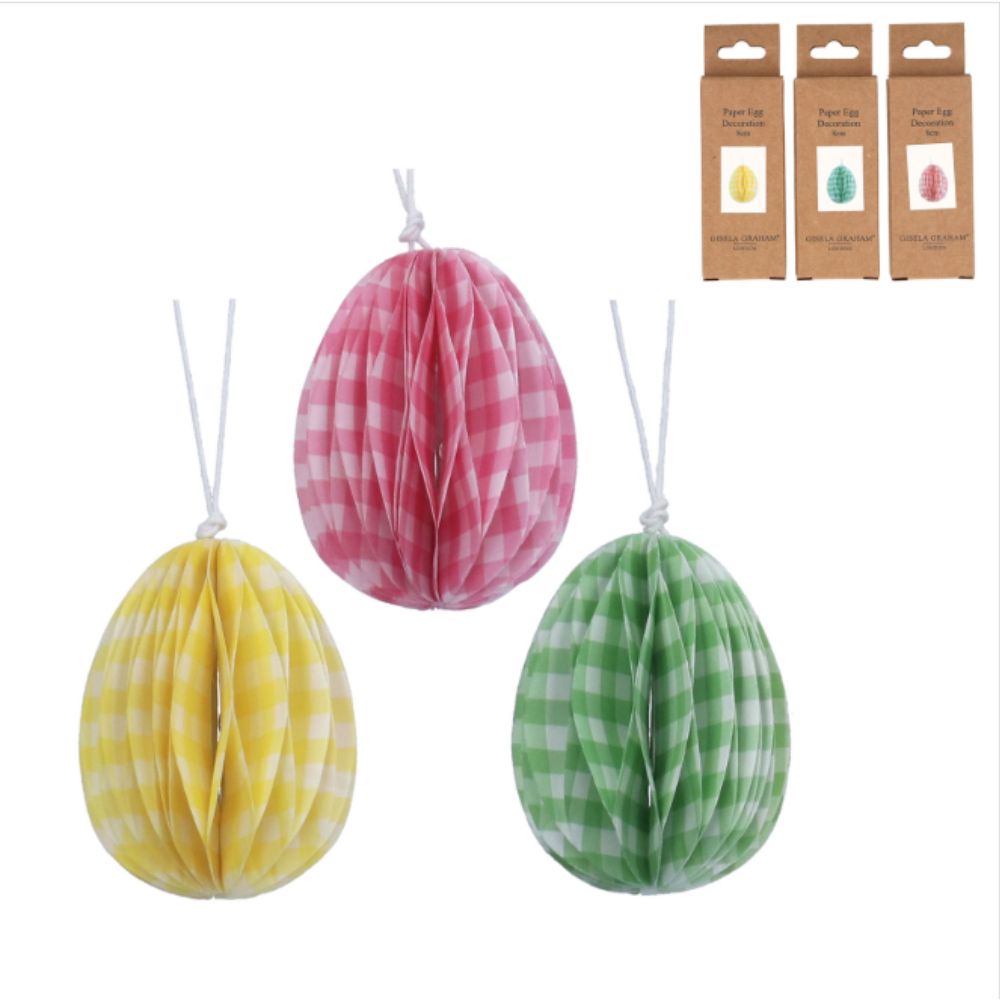 Gisela Graham Paper Honeycomb Egg (Choice of 3)